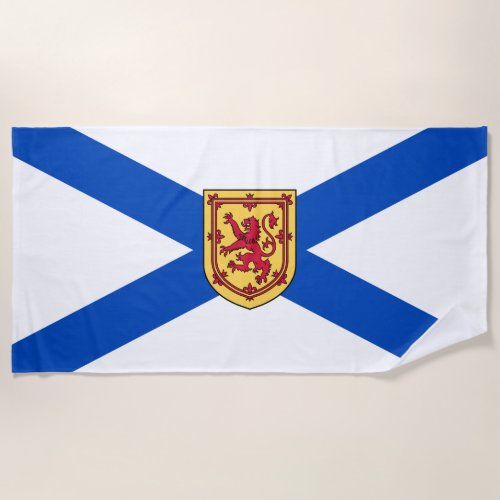 Flag of Nova Scotia Canadian Province Beach Towel