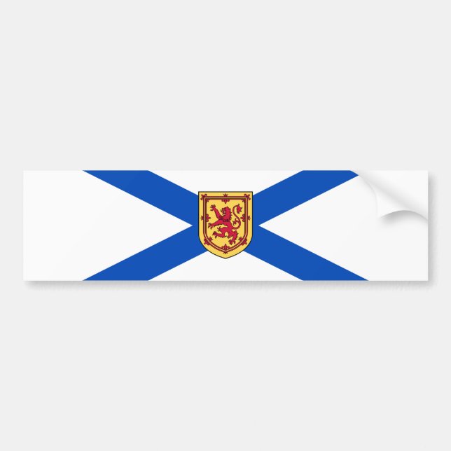 Flag of Nova Scotia (Canadian Province) Bumper Sticker (Front)