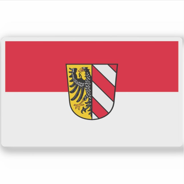 Flag of Nuremberg (Nürnberg), Germany Sticker (Front)