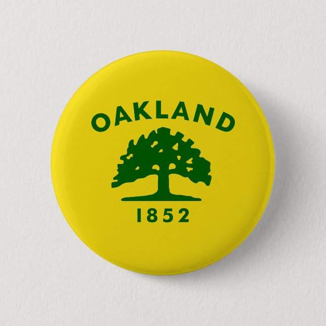 Flag of Oakland, California Button (Front)