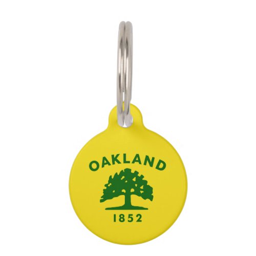 Flag of Oakland California Pet ID Tag