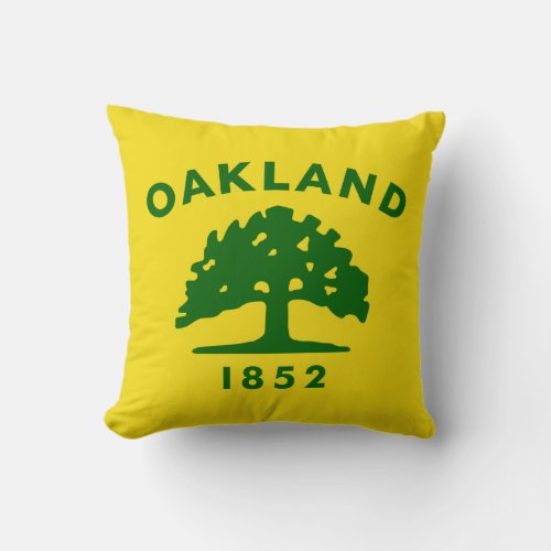 Flag of Oakland California Throw Pillow