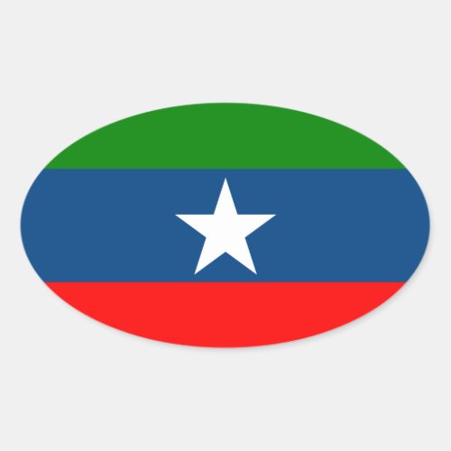 Flag of Ogaden Oval Sticker