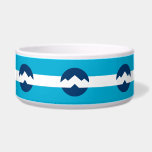 Flag of Ogden, Utah Bowl<br><div class="desc">Pet Bowl with a design with the flag of Ogden, Utah. A blue and white flag with mountain peaks in the center</div>