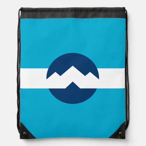 Flag of Ogden Utah Drawstring Bag