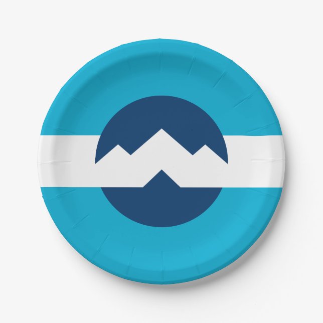 Flag of Ogden, Utah Paper Plates (Front)