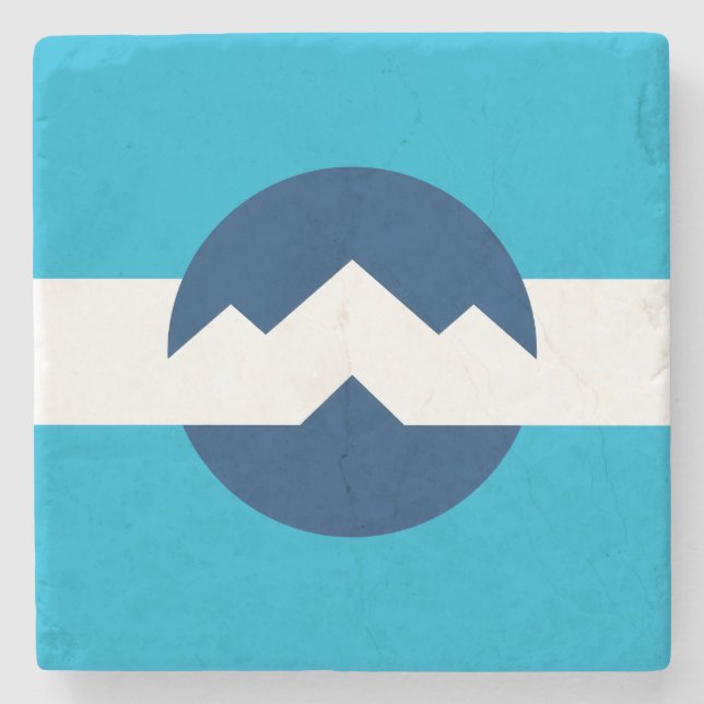 Flag of Ogden, Utah Stone Coaster (Front)