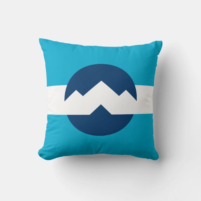Flag of Ogden, Utah Throw Pillow (Front)