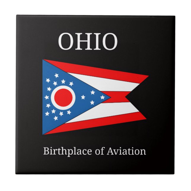 Flag of Ohio Ceramic Tile (Front)