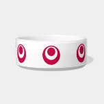Flag of Okinawa Prefecture, Japan Bowl<br><div class="desc">Pet Bowl with a design with the flag of Okinawa Prefecture in Japan (沖縄県 , Okinawa-ken), a white flag with a red symbol</div>