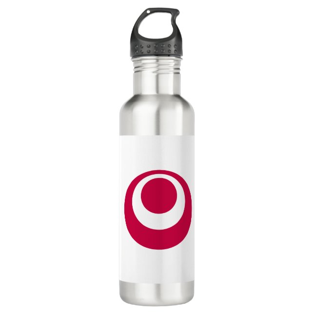 Flag of Okinawa Prefecture, Japan Stainless Steel Water Bottle (Front)