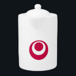 Flag of Okinawa Prefecture, Japan Teapot<br><div class="desc">Teapot with a design with the flag of Okinawa Prefecture in Japan (沖縄県 ,  Okinawa-ken),  a white flag with a red symbol</div>