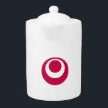 Flag of Okinawa Prefecture, Japan Teapot<br><div class="desc">Teapot with a design with the flag of Okinawa Prefecture in Japan (沖縄県 ,  Okinawa-ken),  a white flag with a red symbol</div>