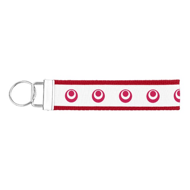 Flag of Okinawa Prefecture, Japan Wrist Keychain (Keys on Left)