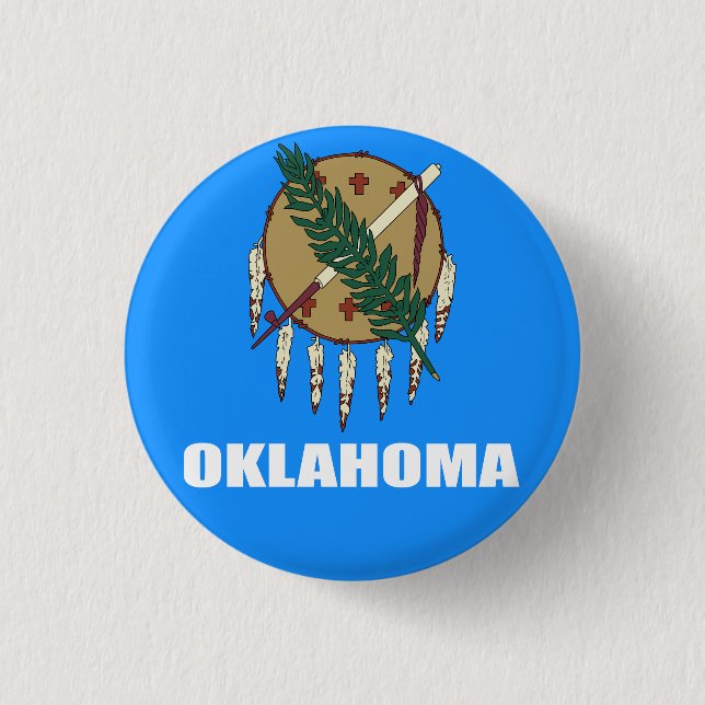 Flag of Oklahoma  Button (Front)