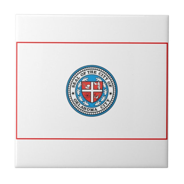Flag of Oklahoma City (Oklahoma) Ceramic Tile (Front)