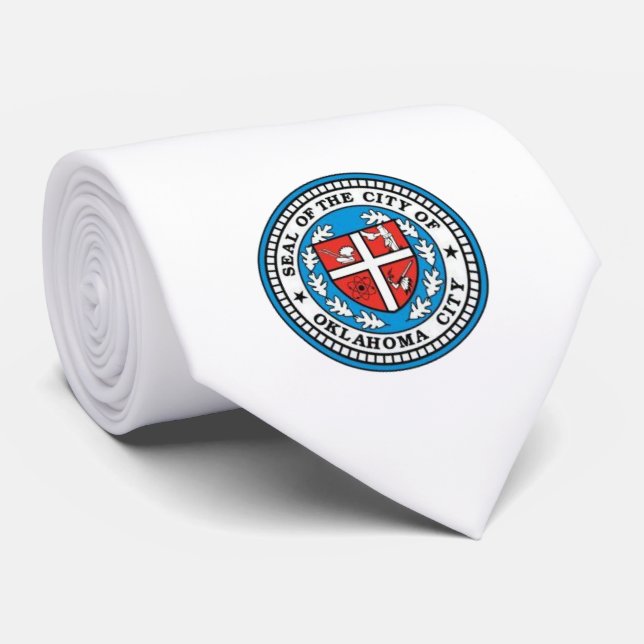 Flag of Oklahoma City (Oklahoma) Neck Tie (Rolled)