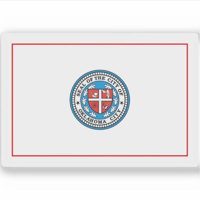 Flag of Oklahoma City, Oklahoma, USA Sticker (Front)