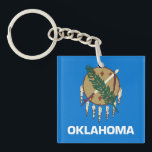 Flag of Oklahoma Keychain<br><div class="desc">Official state flag of Oklahoma. Great patriotic gifts for people from Oklahoma and travellers. Visit our store to discover more great Oklahoma gifts and Oklahoma merch.</div>