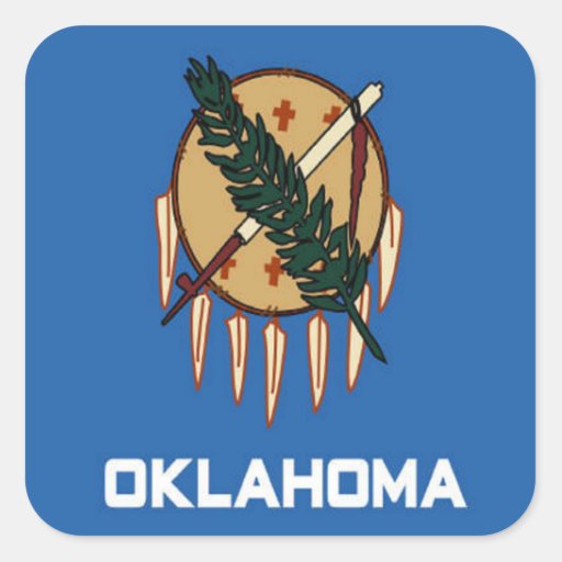 Flag of Oklahoma Square Sticker