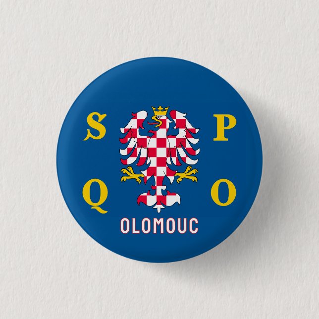 Flag of Olomouc Button (Front)