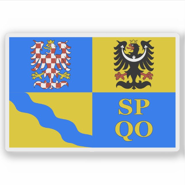Flag of Olomouc Region, Czech Republic Sticker (Front)