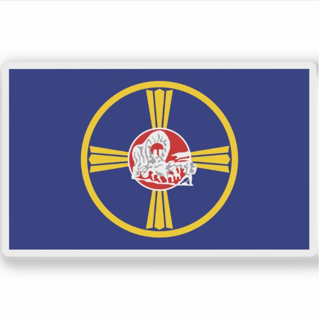 Flag of Omaha, Nebraska, USA Sticker (Front)