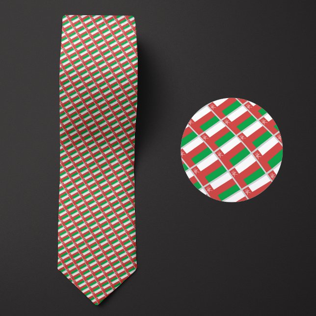 Flag of Oman Pattern Neck Tie (Creator Uploaded)
