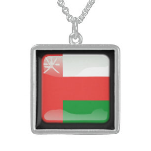 Flag of Oman Sterling Silver Necklace
