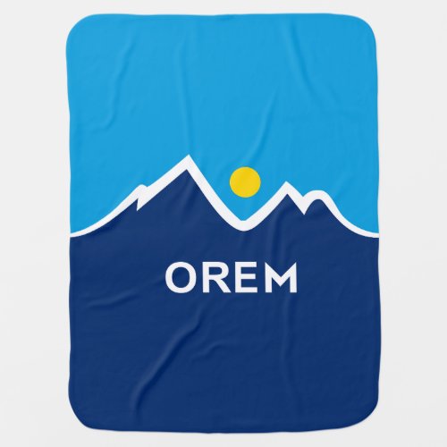 Flag of Orem Utah  Baby Blanket