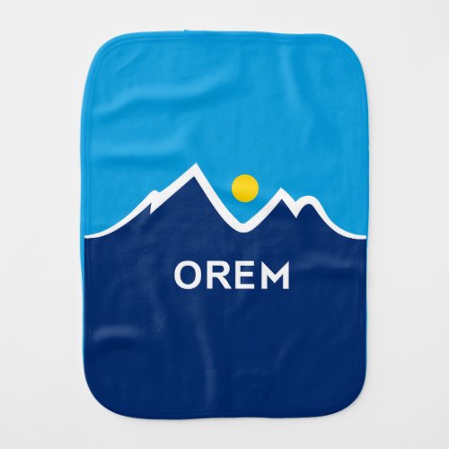 Flag of Orem Utah  Baby Burp Cloth