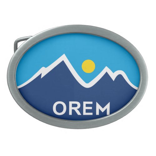 Flag of Orem Utah Belt Buckle