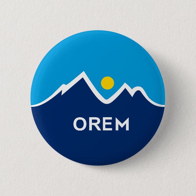 Flag of Orem, Utah Button (Front)