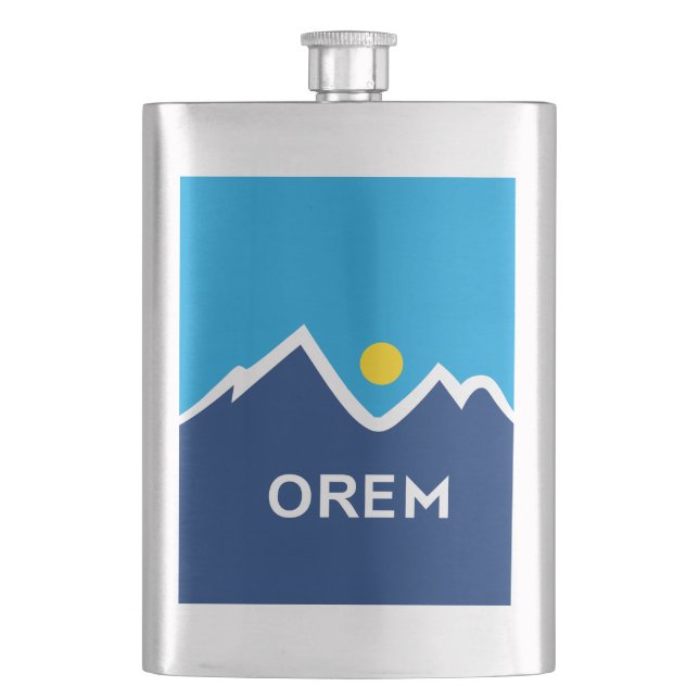 Flag of Orem, Utah Flask (Front)