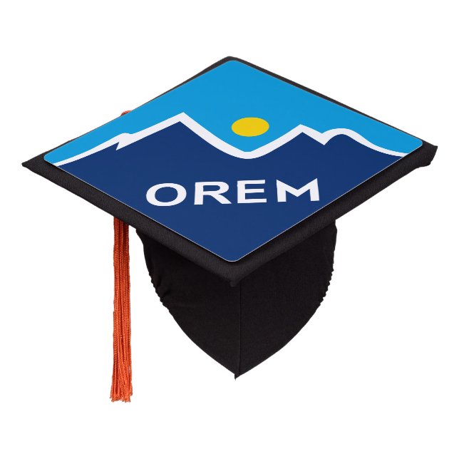Flag of Orem, Utah Graduation Cap Topper (Angled)