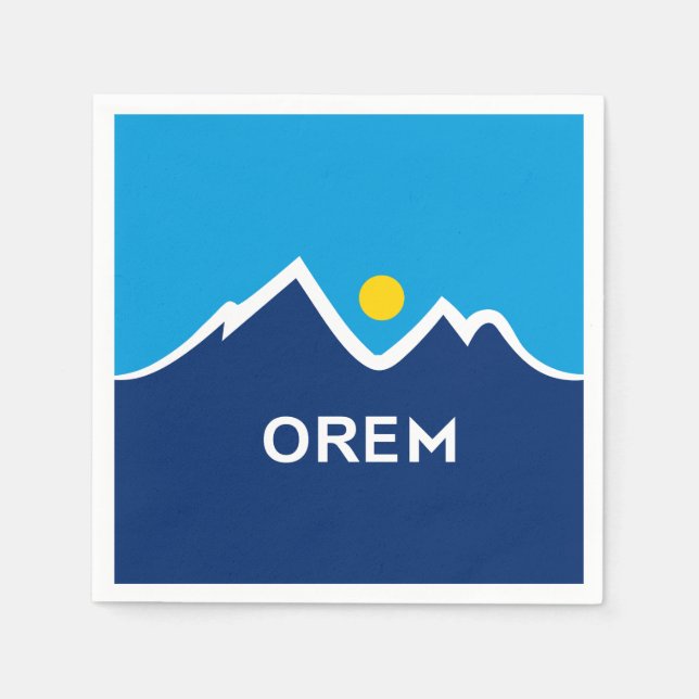 Flag of Orem, Utah Napkins (Front)