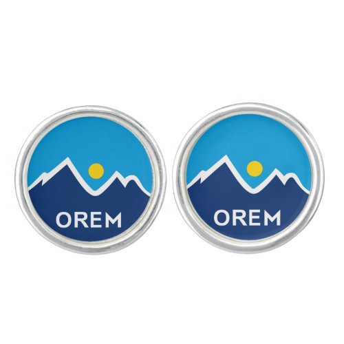 Flag of Orem Utah Pair of Cufflinks