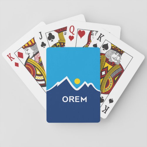 Flag of Orem Utah Pair of Cufflinks Playing Cards