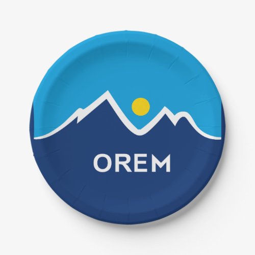 Flag of Orem Utah Paper Plates