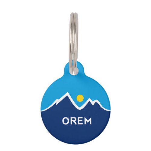 Flag of Orem Utah Pet ID Tag
