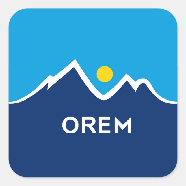 Flag of Orem, Utah Square Sticker (Front)