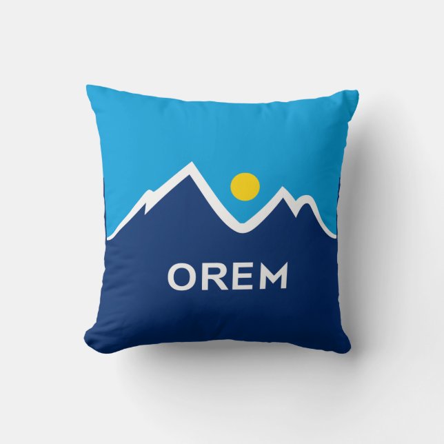 Flag of Orem, Utah Throw Pillow (Front)