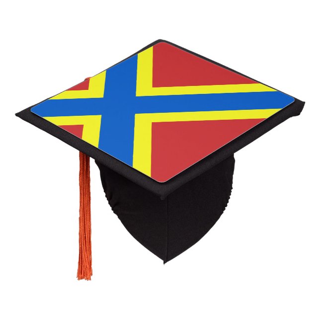 Flag of Orkney Graduation Cap Topper (Angled)