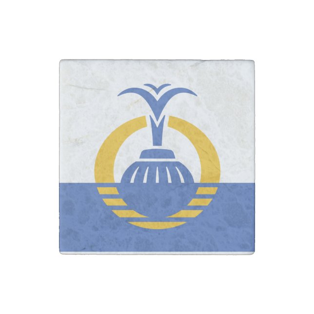  Flag of Orlando, Florida. Stone Magnet (Front)