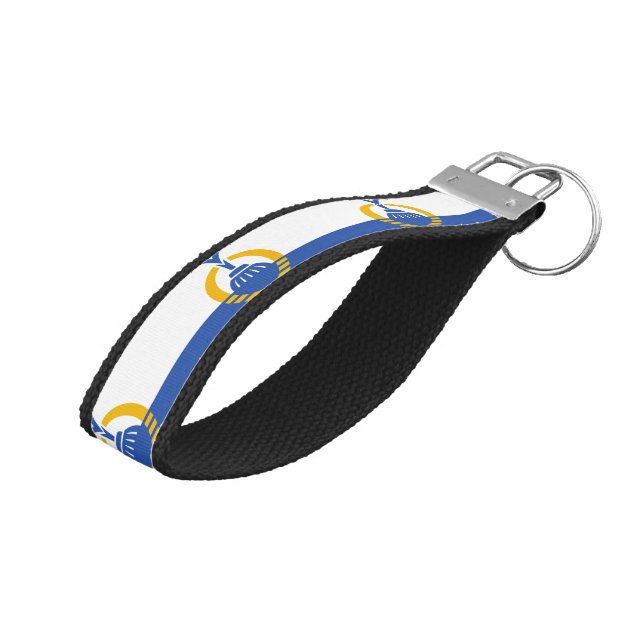 Flag of Orlando, Florida Wrist Keychain (Angled Up)