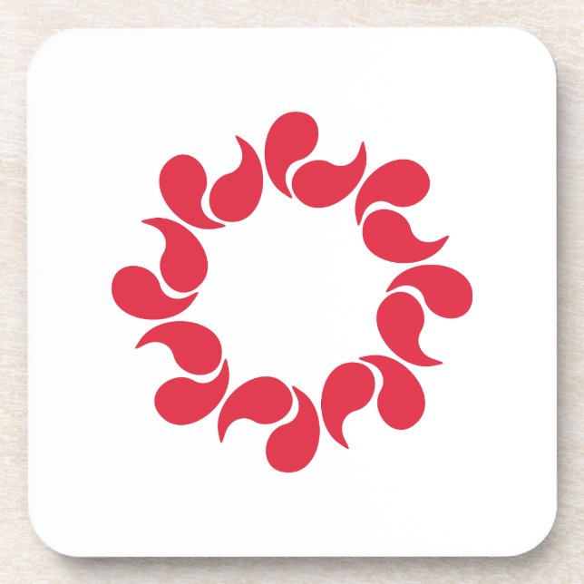 Flag of Osaka Prefecture, Japan Beverage Coaster (Front)