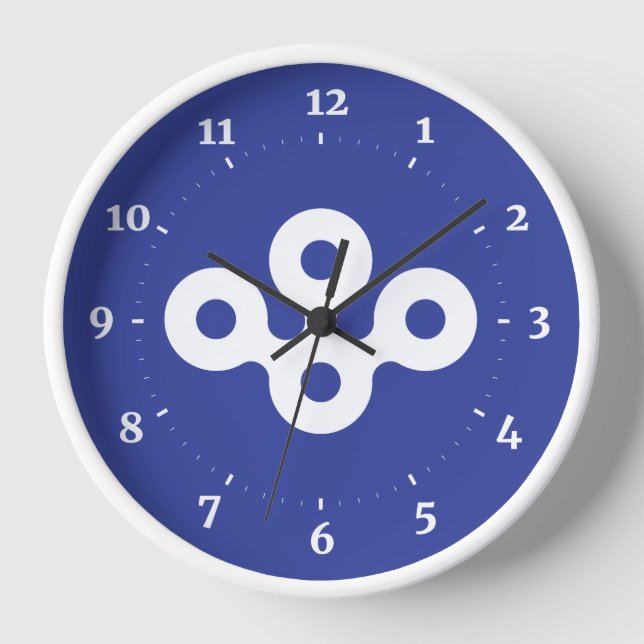 Flag of Osaka Prefecture, Japan Clock (Front)
