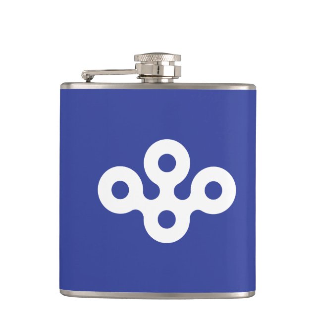 Flag of Osaka Prefecture, Japan Flask (Front)