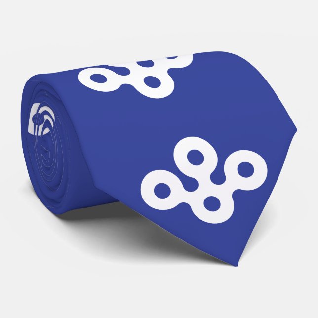    Flag of Osaka Prefecture, Japan Neck Tie (Rolled)