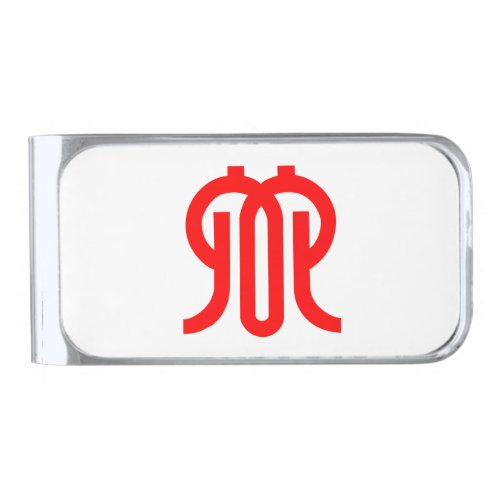 Flag of Osaka Prefecture Japan Silver Finish Money Clip